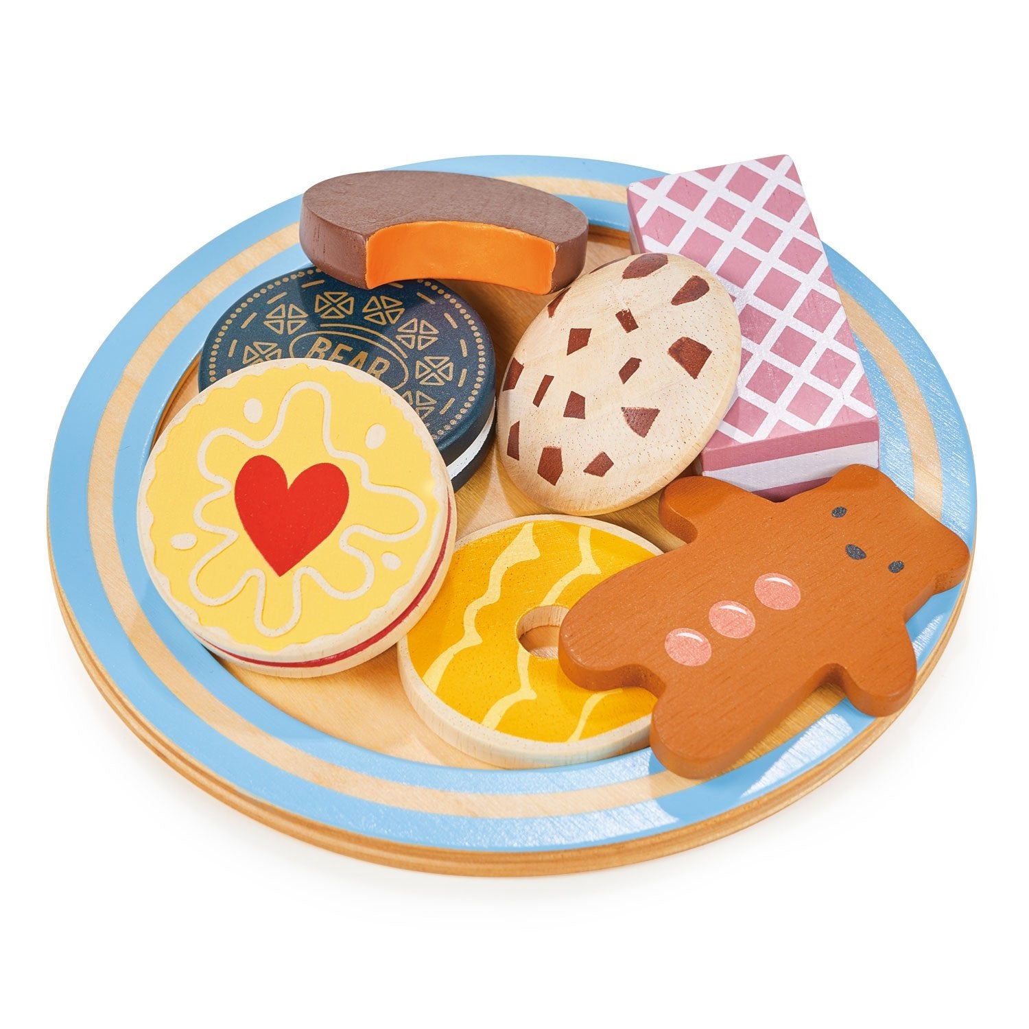 Teatime Biscuit Plate - Mentari - Sustainable Wooden Toys Made in Indonesia - Eco-Friendly Play