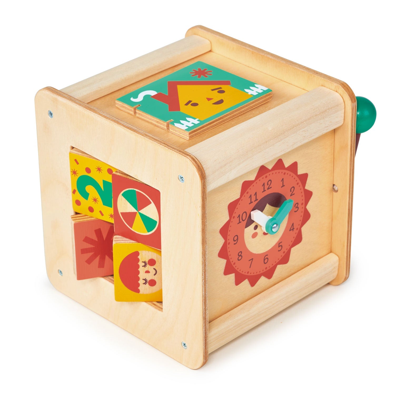 Toddler Activity Cube - Mentari - Sustainable Wooden Toys Made in Indonesia - Eco-Friendly Play