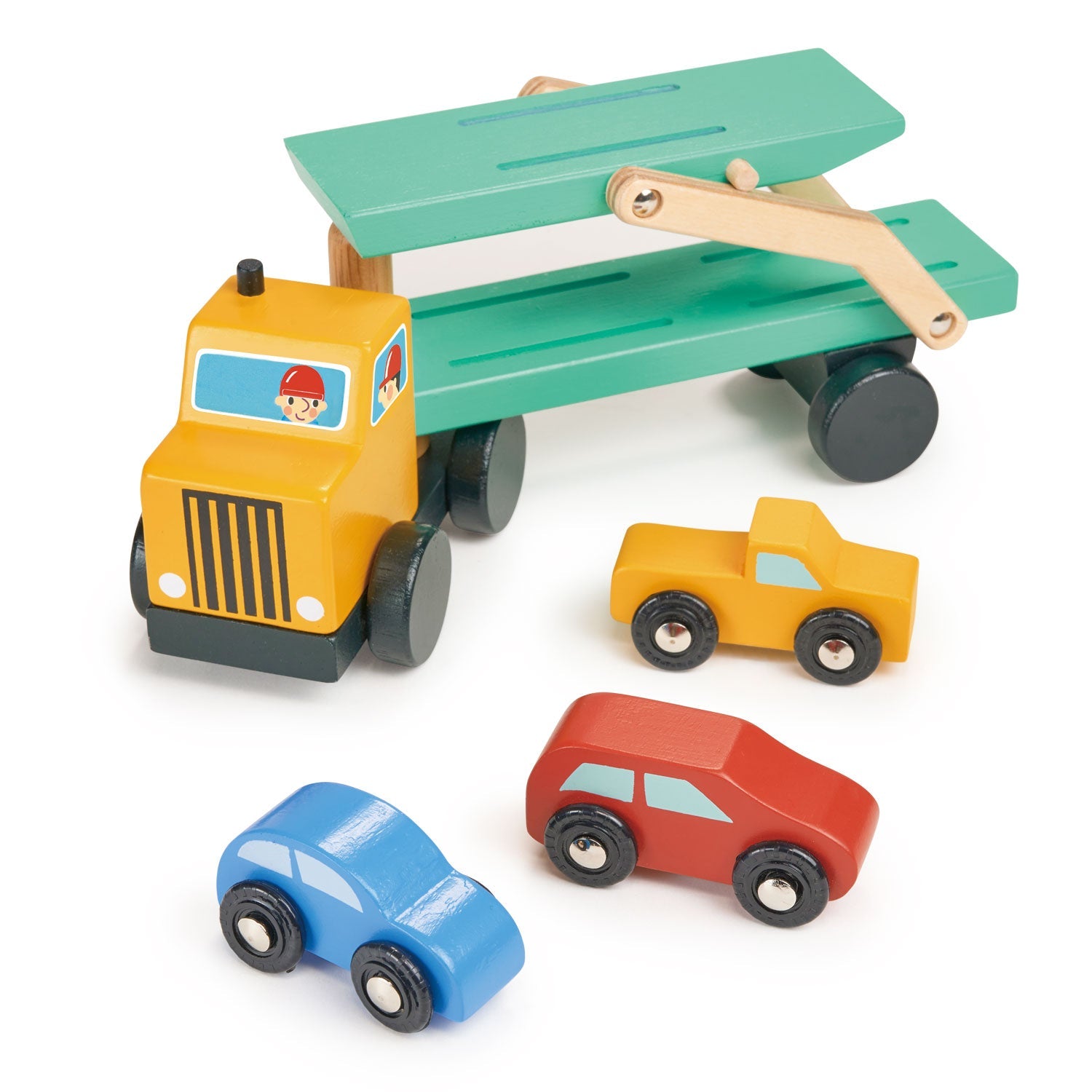 Vehicle Transporter - Mentari - Sustainable Wooden Toys Made in Indonesia - Eco-Friendly Play