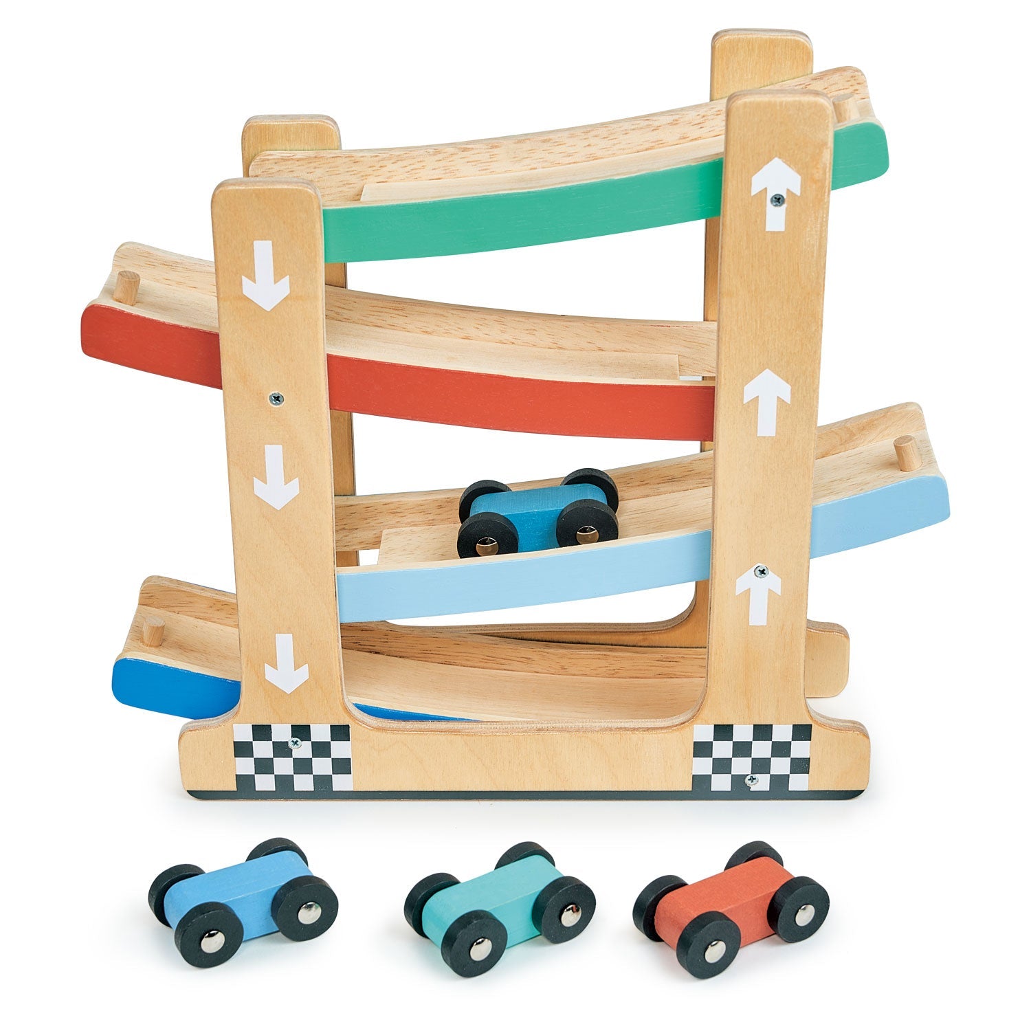 Wooden Ramp Racer Toy - Mentari - Sustainable Wooden Toys Made in Indonesia - Eco-Friendly Play