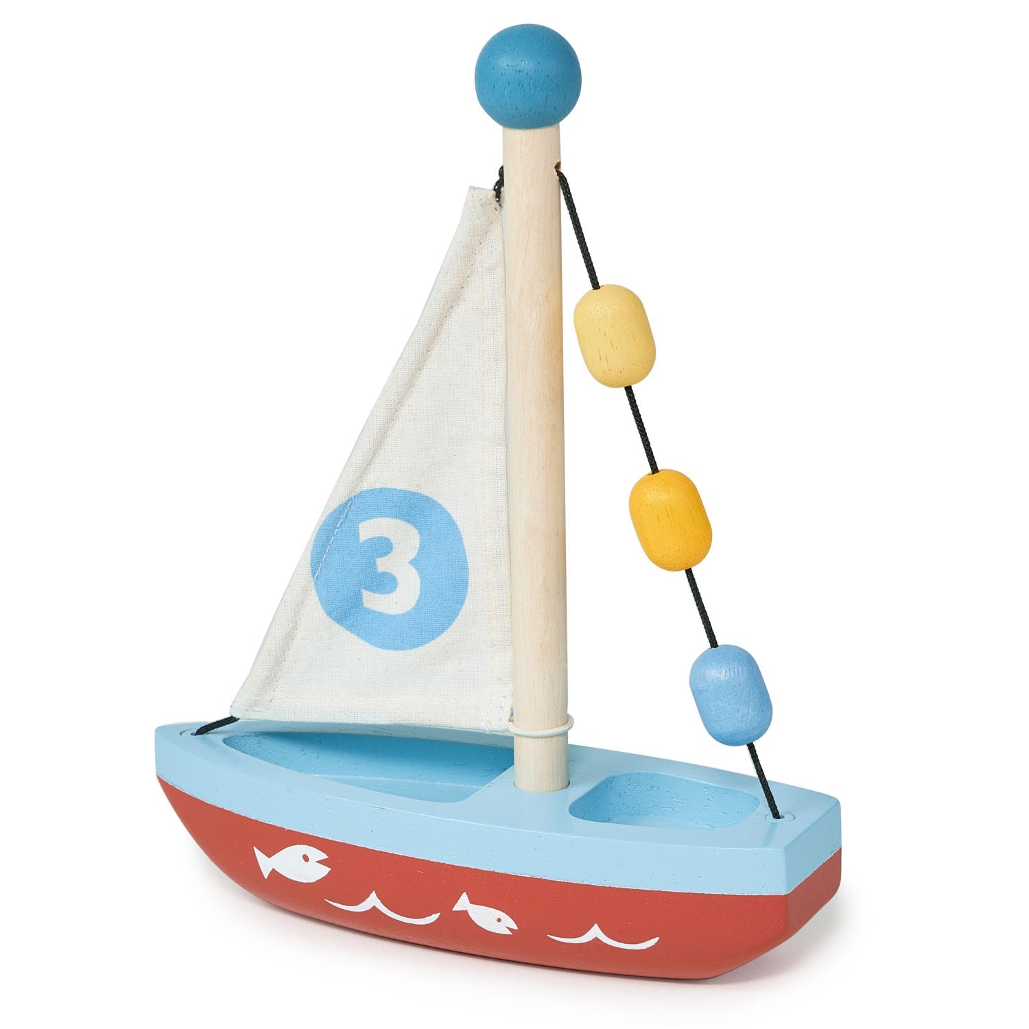 Wooden Sailing Boat - Mentari - Sustainable Wooden Toys Made in Indonesia - Eco-Friendly Play