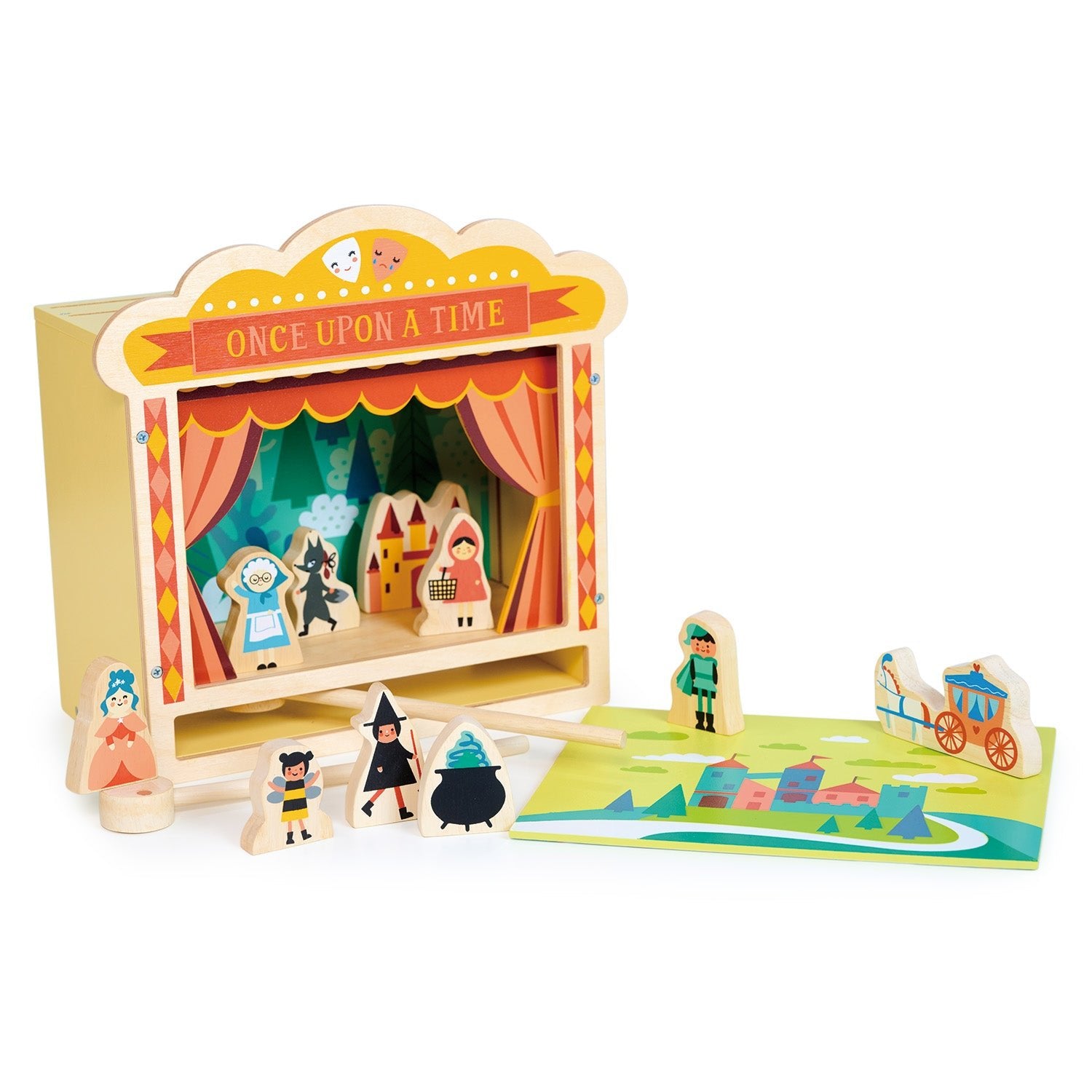 Wooden Tabletop Theatre - Mentari - Sustainable Wooden Toys Made in Indonesia - Eco-Friendly Play