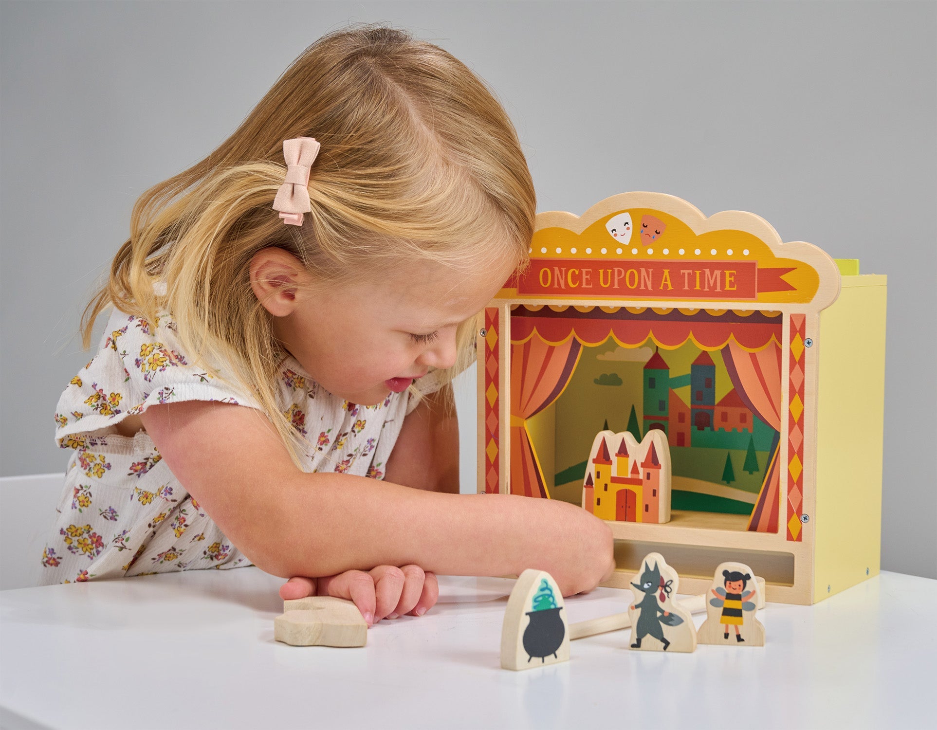 Wooden Tabletop Theatre - Mentari - Sustainable Wooden Toys Made in Indonesia - Eco-Friendly Play