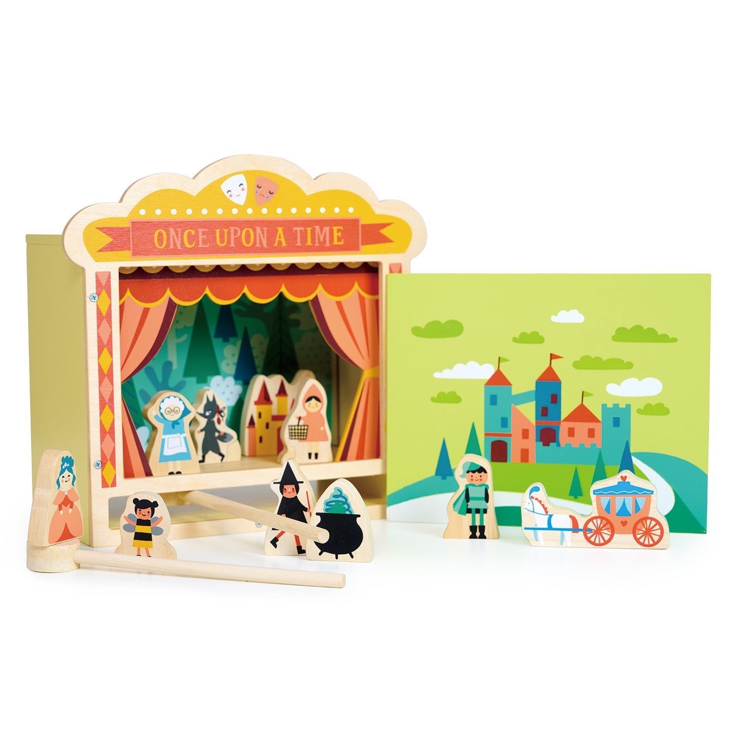 Wooden Tabletop Theatre - Mentari - Sustainable Wooden Toys Made in Indonesia - Eco-Friendly Play